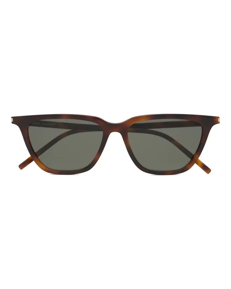Saint Laurent Sulpine geometric-frame sunglasses - Braun Braun