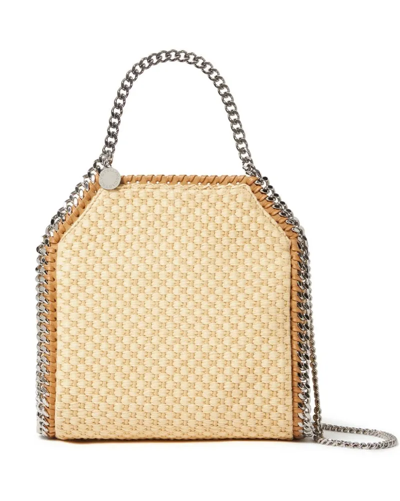 Stella McCartney Mini Falabella Shopper aus Bast Nude