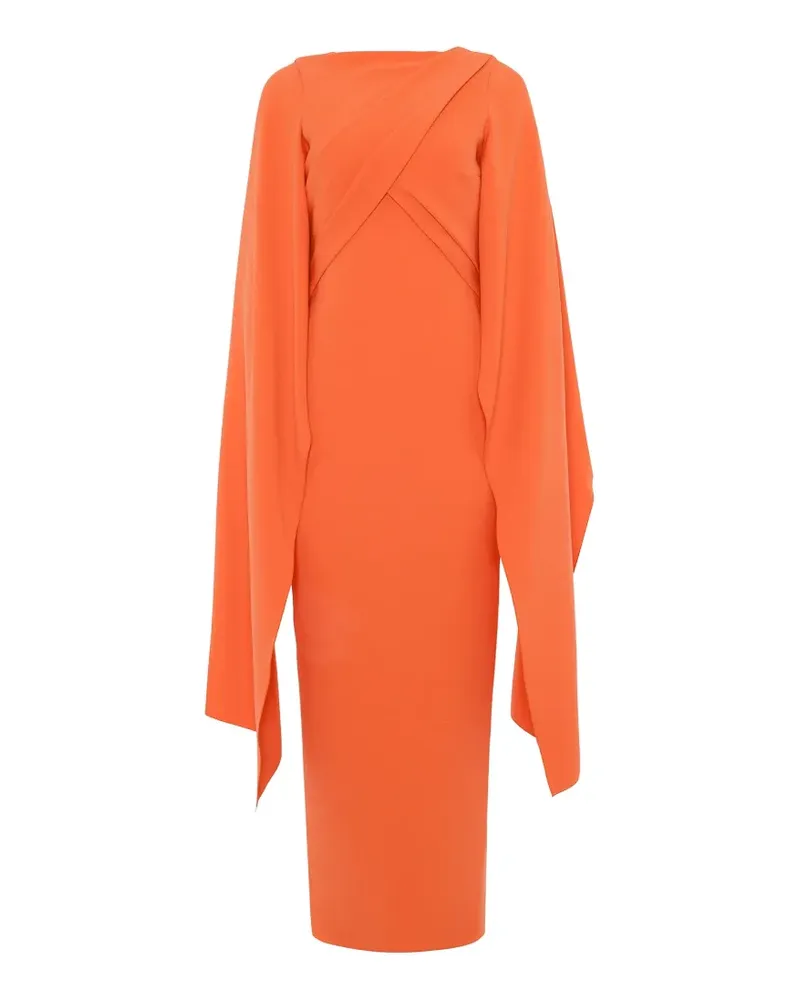 Roksanda Ilincic Iven cape-sleeve maxi dress - Orange Orange