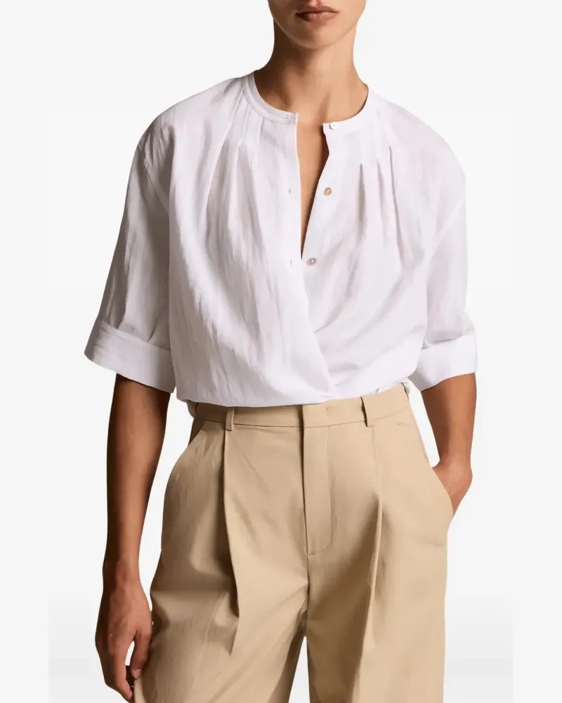 Vince Bluse mit Falten - Weiß Weiß