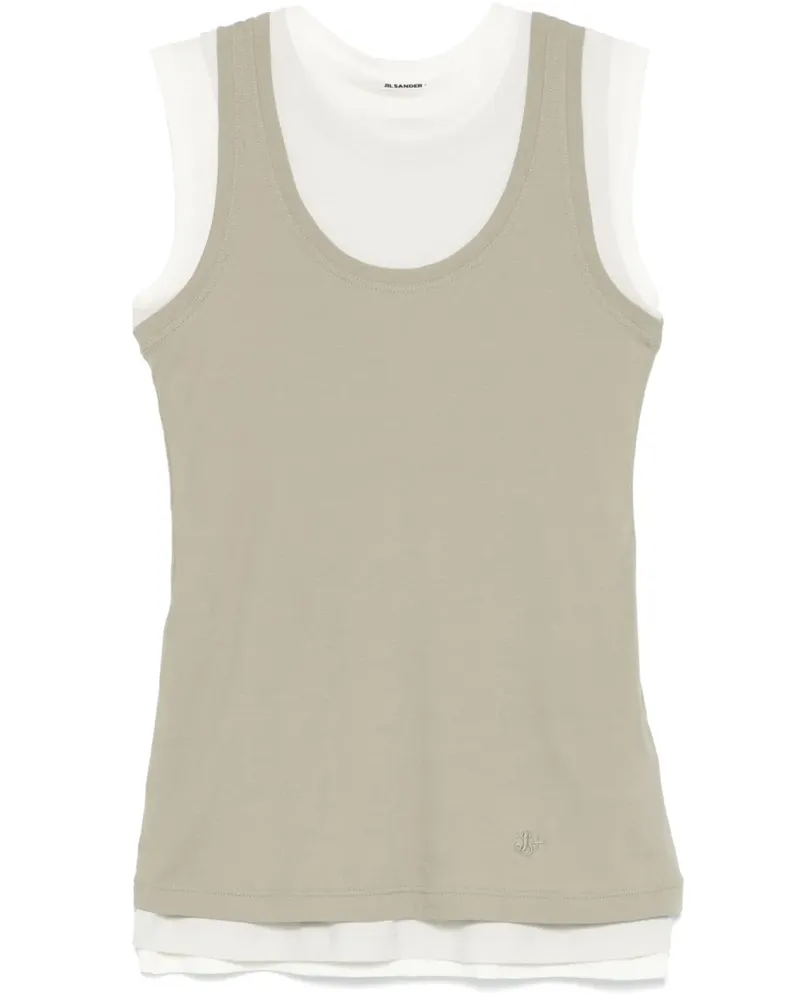 Jil Sander Trägershirt im Layering-Look - Weiß Weiß