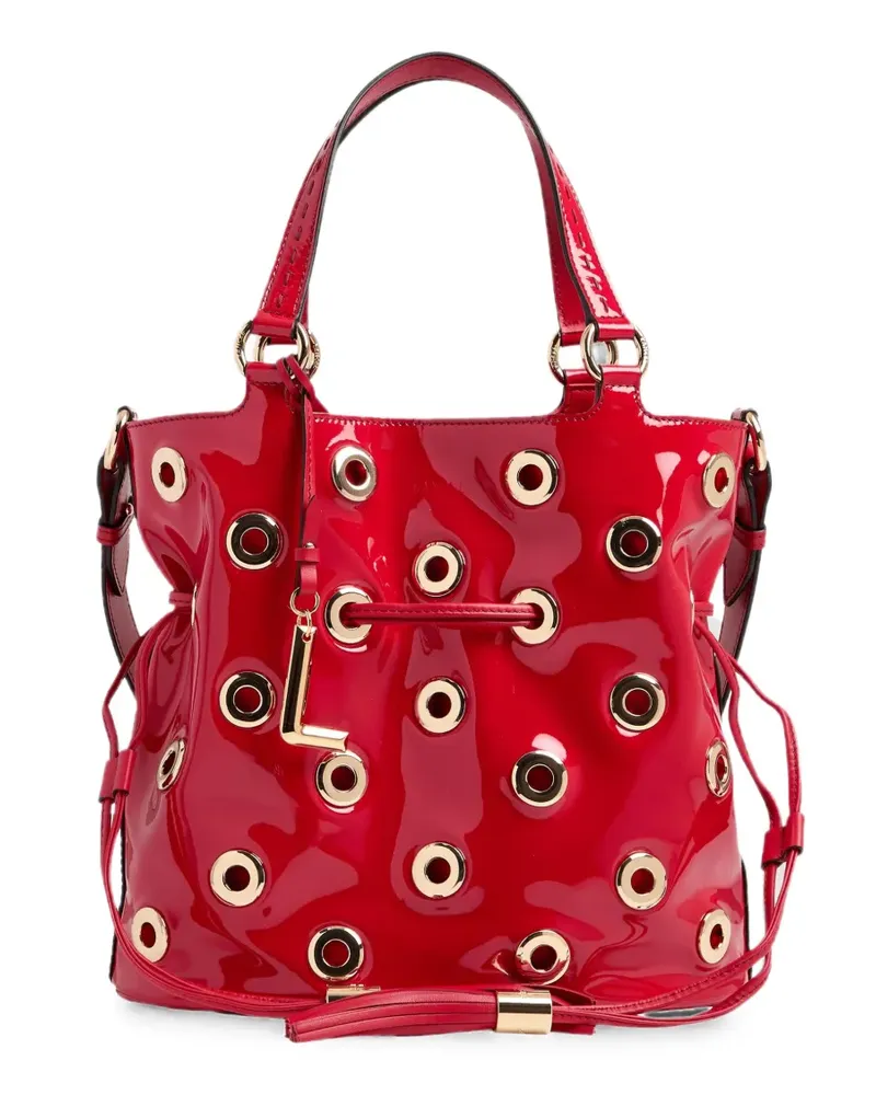 Lancel medium Premier Flirt eyelet-embellished bucket bag - Rot Rot