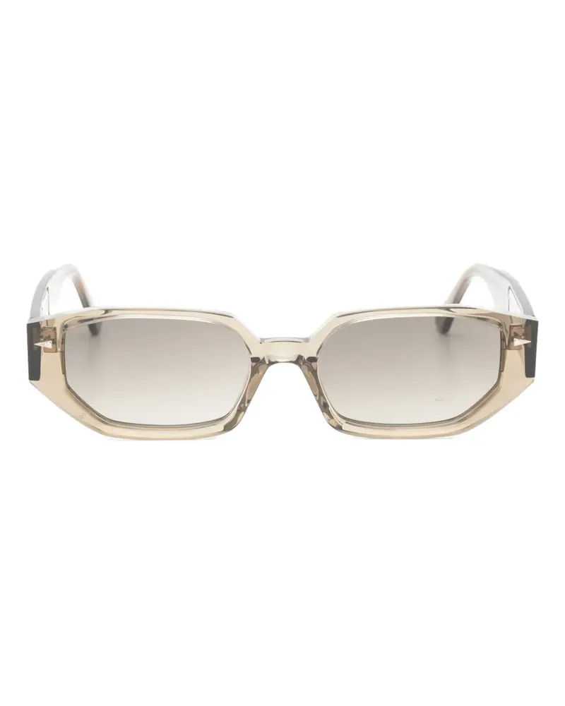 AHLEM Poitou Sonnenbrille mit geometrischen Gestell - Nude Nude