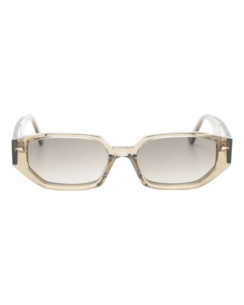 AHLEM Poitou Sonnenbrille mit geometrischen Gestell - Nude Nude