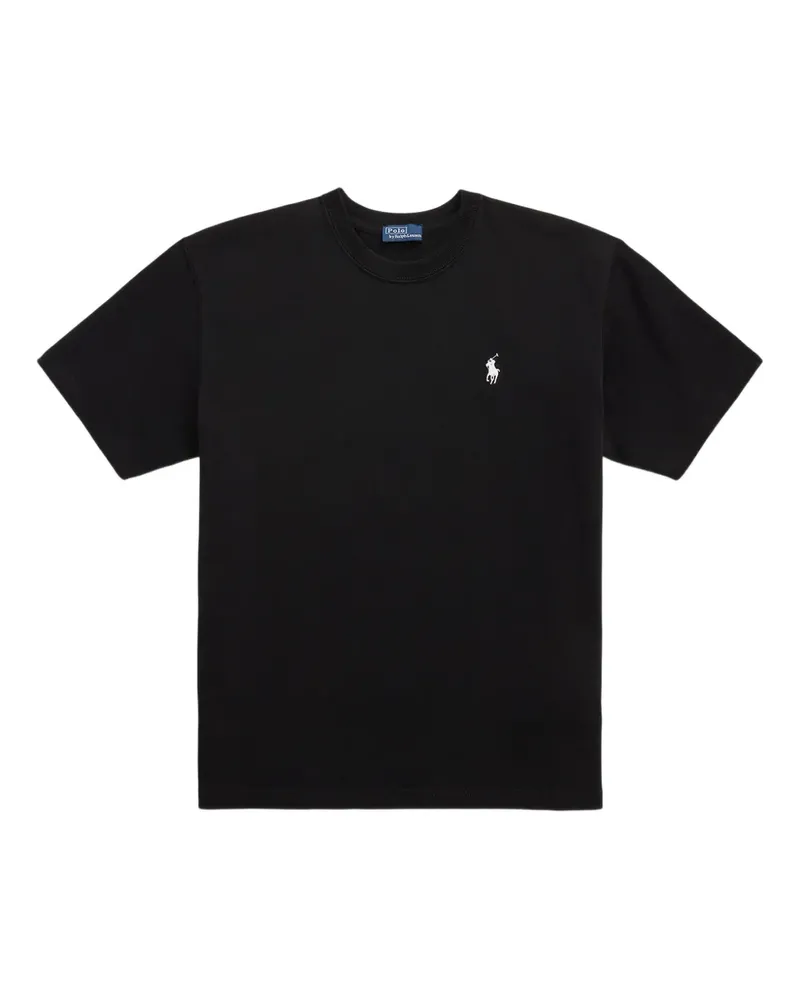 Ralph Lauren T-Shirt mit Logo-Stickerei - Schwarz Schwarz