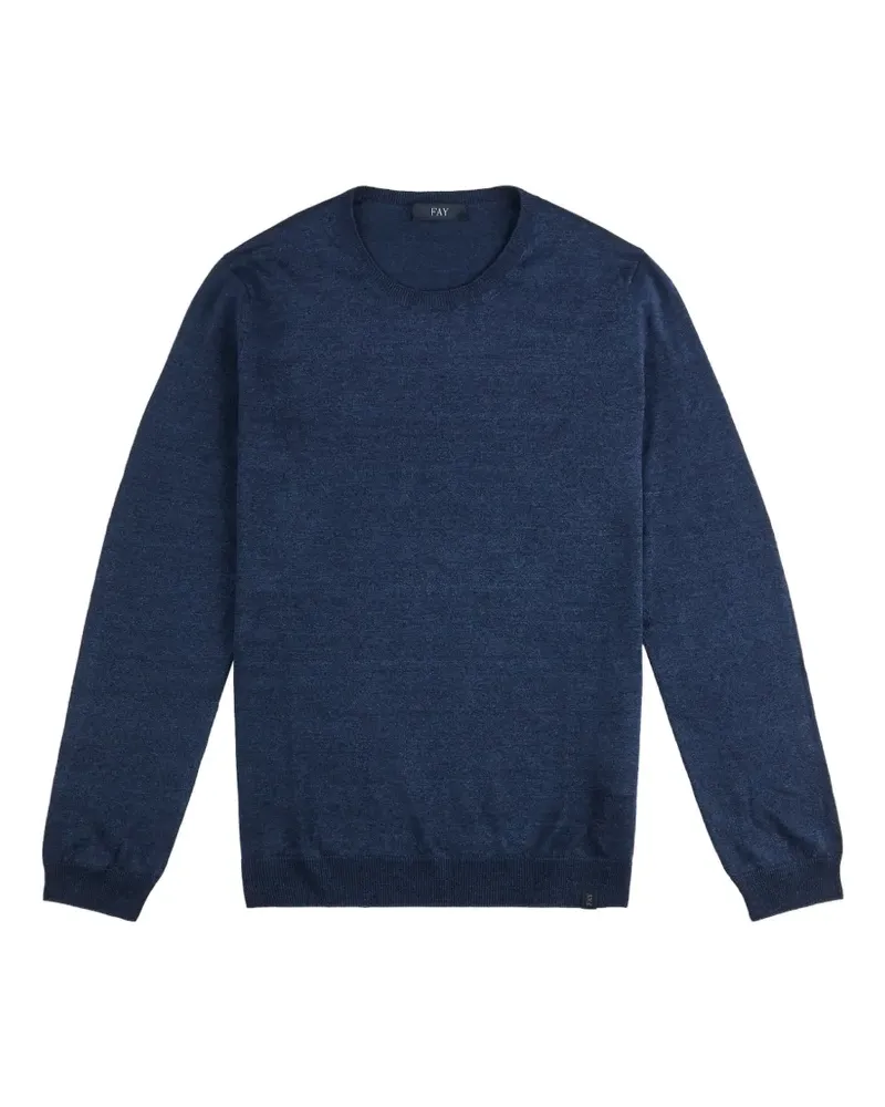 Fay long-sleeve crewneck sweater - Blau Blau