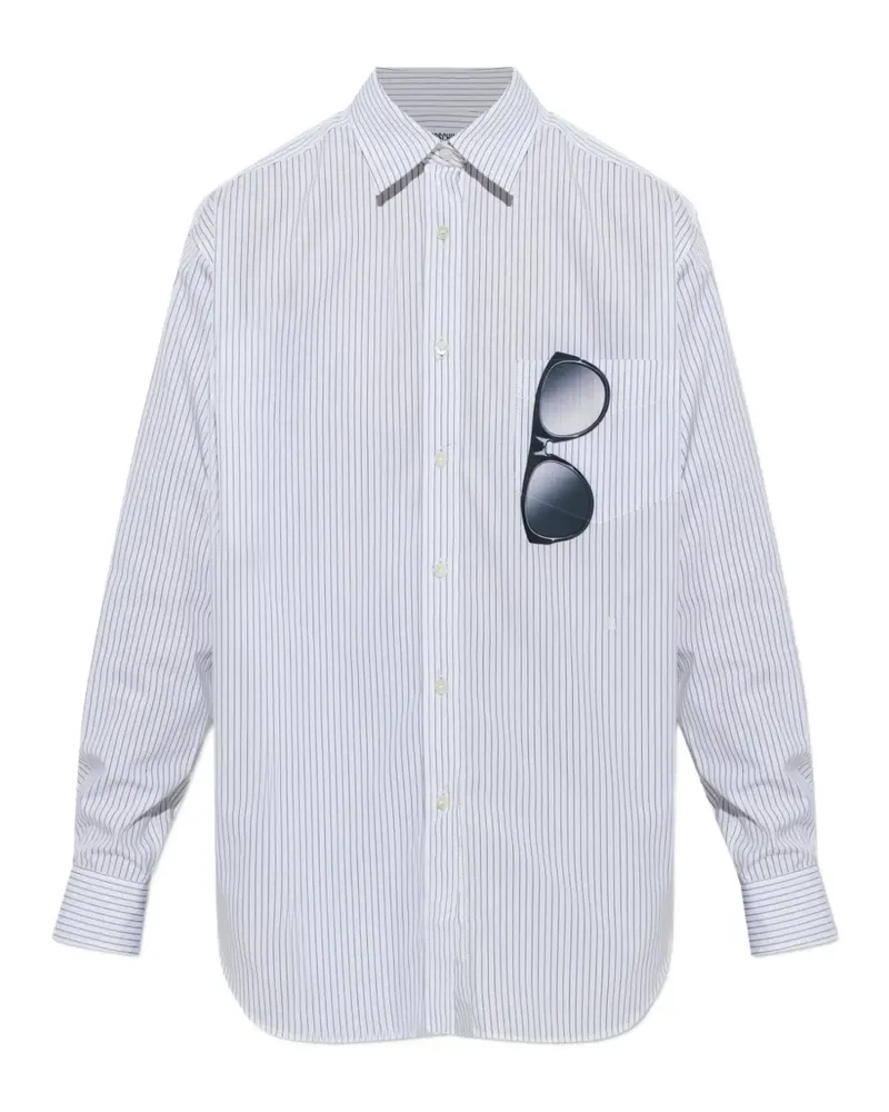 Moschino vertical-stripe shirt - Weiß Weiß
