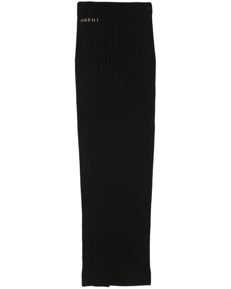 Marni Rock mit Logo-Jacquard - Schwarz Schwarz
