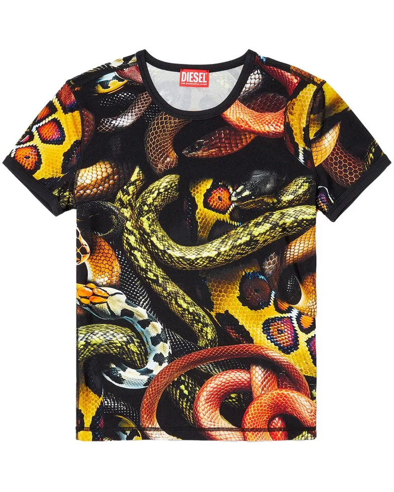 Diesel New Year of the Snake Capsule T-Shirt - Schwarz Schwarz
