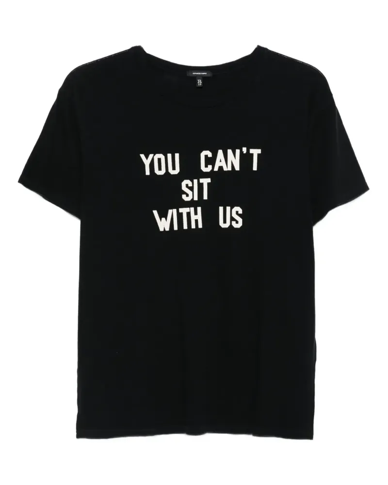 R13 slogan-print T-shirt - Schwarz Schwarz