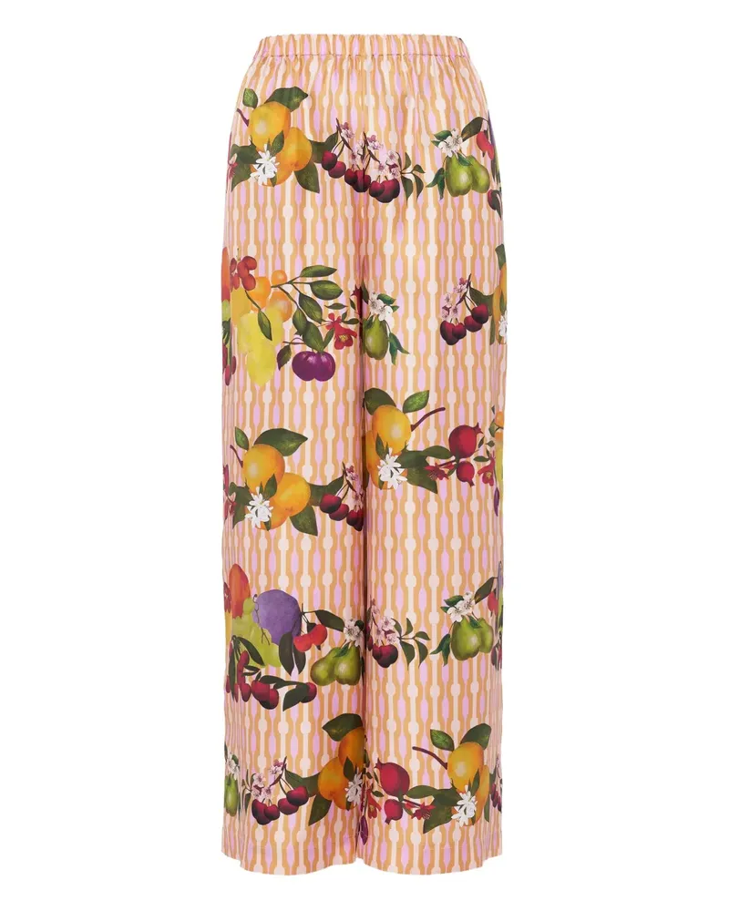 Eres Gestreifte Canelle Pyjama-Hose mit Früchte-Print - Rosa Rosa