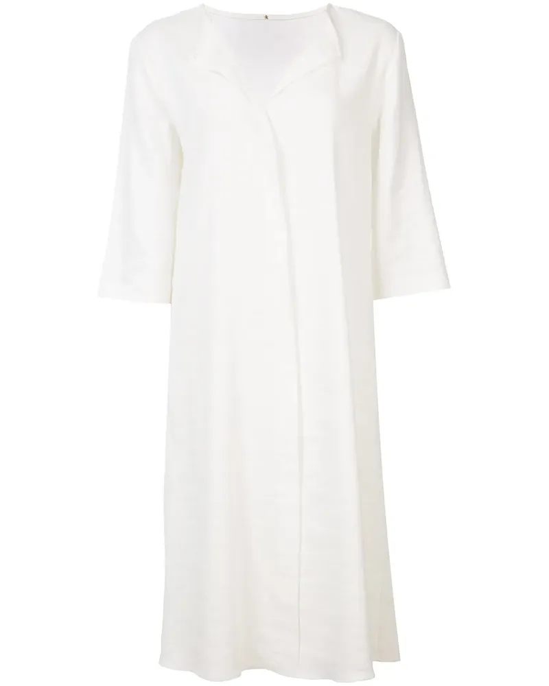 Peter Cohen Hemdkleid mit Dreiviertelärmeln - Weiß Weiß