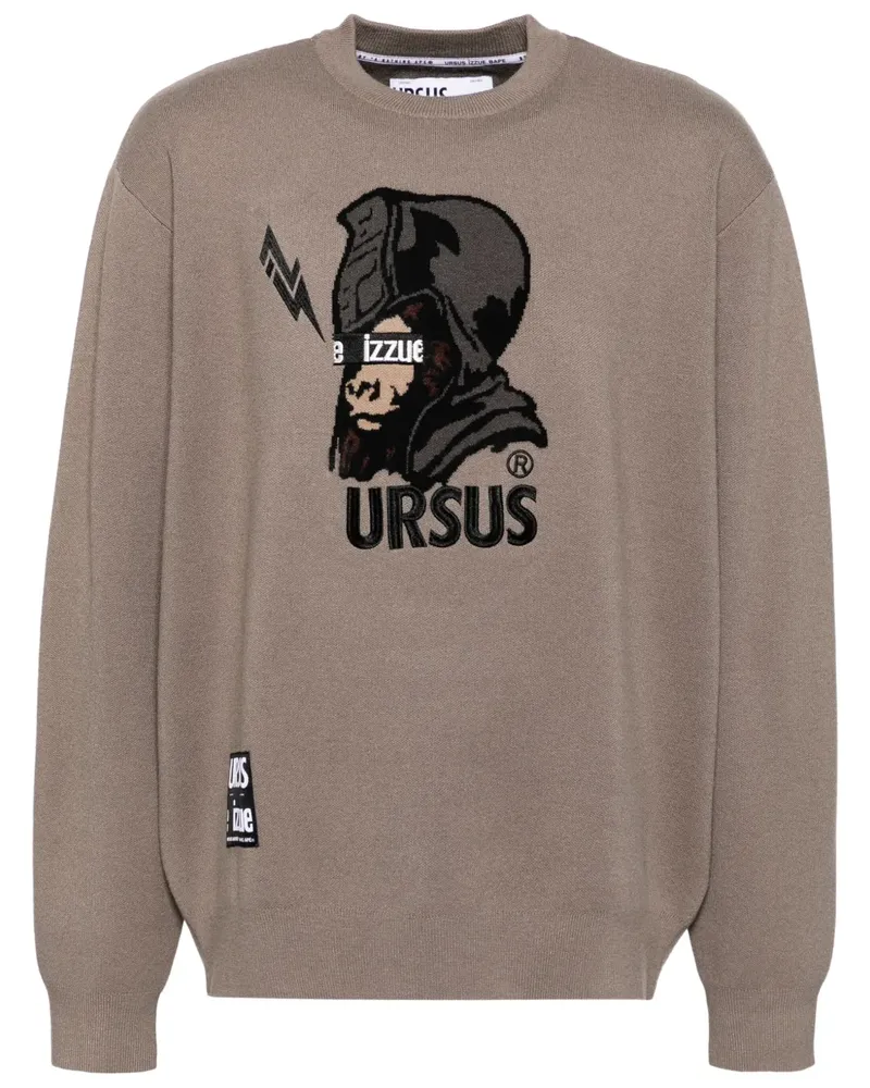Izzue Pullover mit grafischem Print - Braun Braun