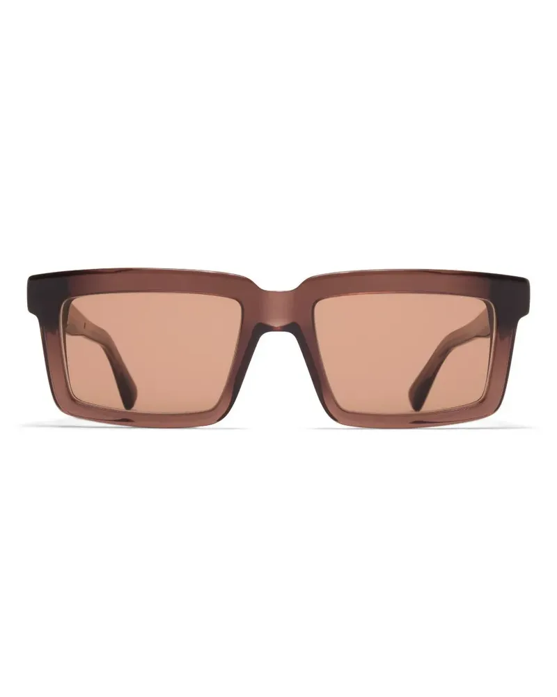 Mykita Sonnenbrille mit eckigem Gestell - Braun Braun