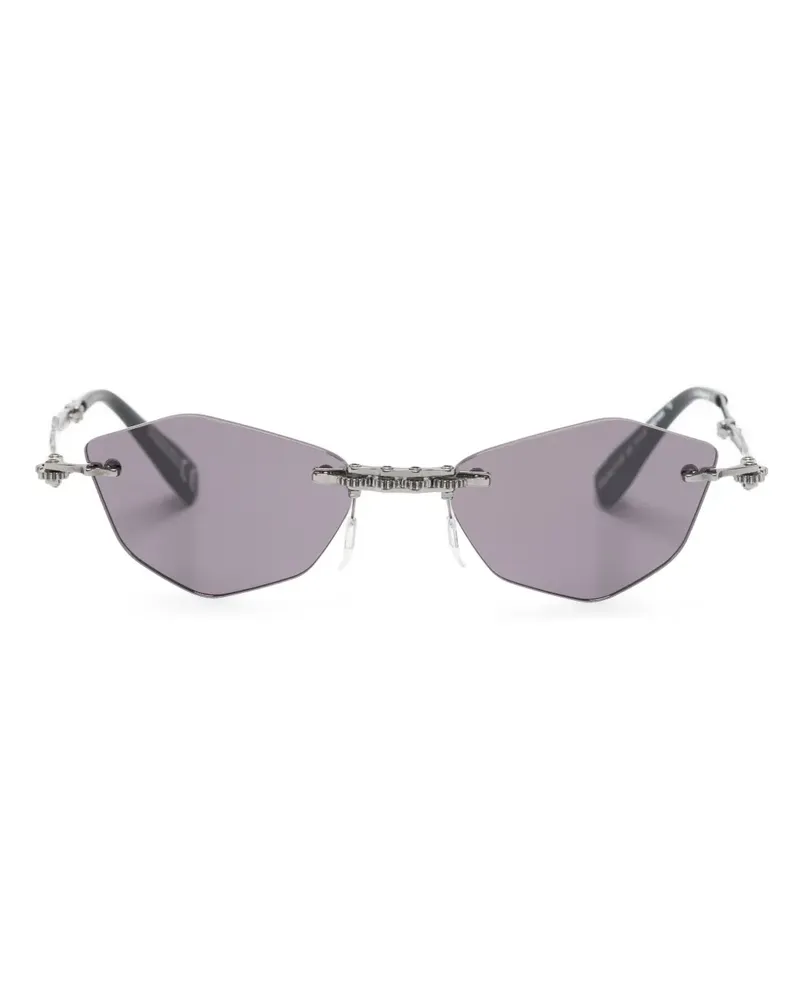 KUBORAUM Maske H44 Sonnenbrille - Silber Silber