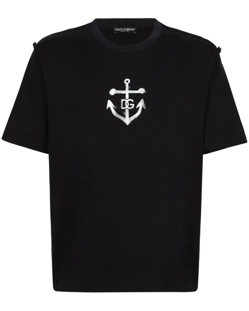 Dolce & Gabbana T-Shirt mit Marina-Print - Blau Blau