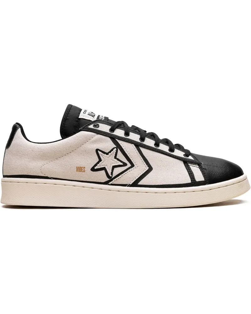 Converse x Joshua Vides Pro Leather OX "Natural Ivory" Sneakers - Nude Nude