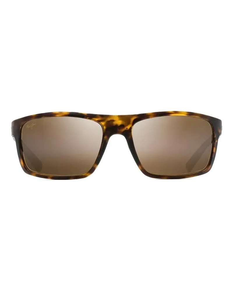 Maui Jim Moaka Byron Bay rectangle-frame sunglasses - Braun Braun