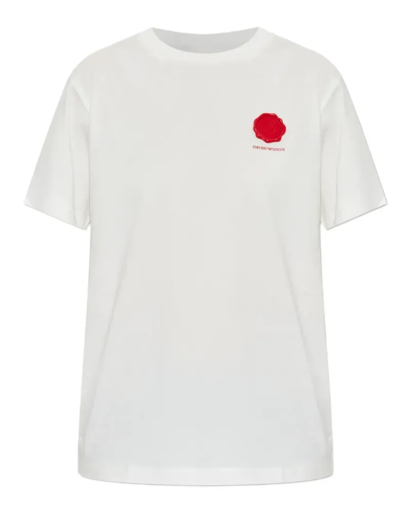 Emporio Armani Merzerisiertes T-Shirt Valentine Day Capsule - Weiß Weiß