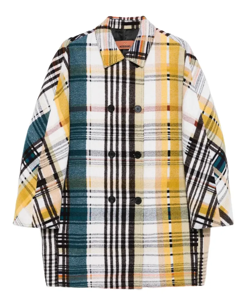 Missoni Doppelreihiger Mantel - Weiß Weiß