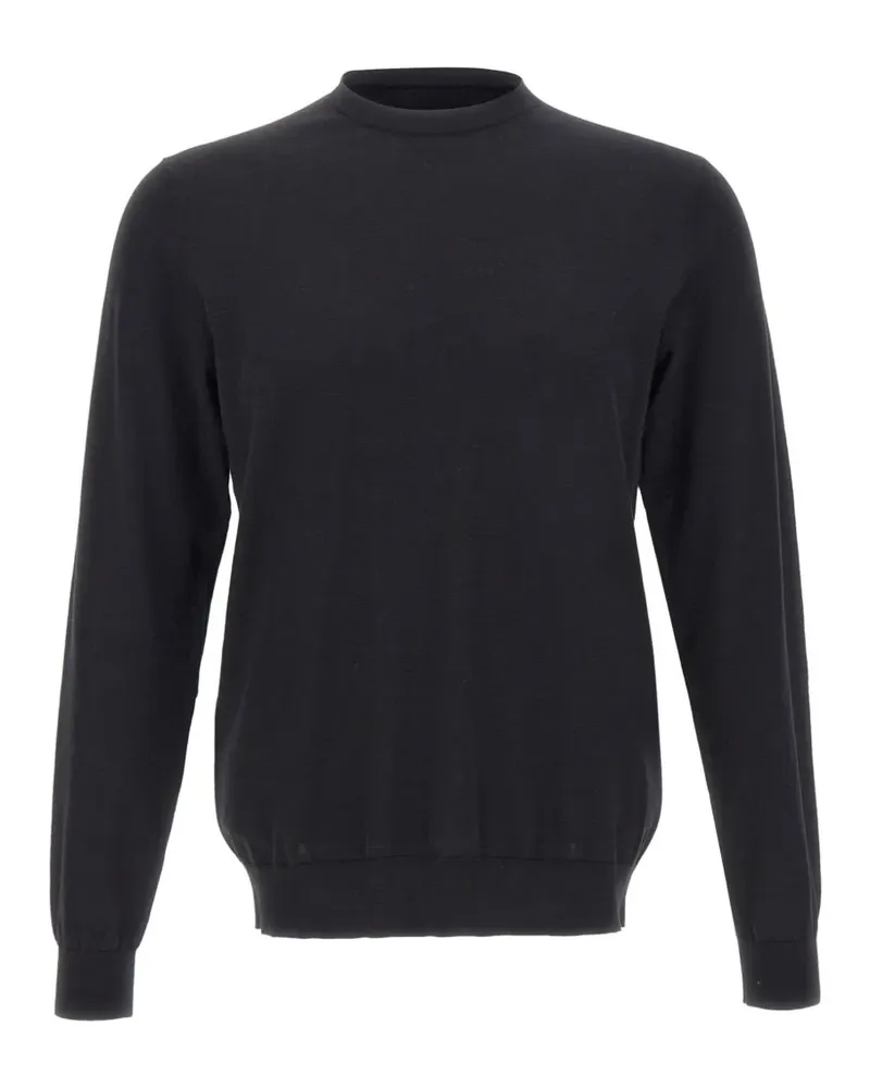 Diktat ribbed crew-neck sweater - Schwarz Schwarz