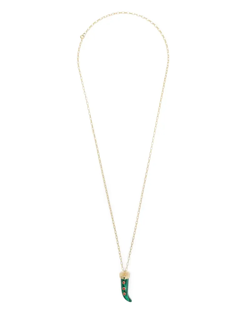 Eshvi Halskette mit Malachit - Gold Gold