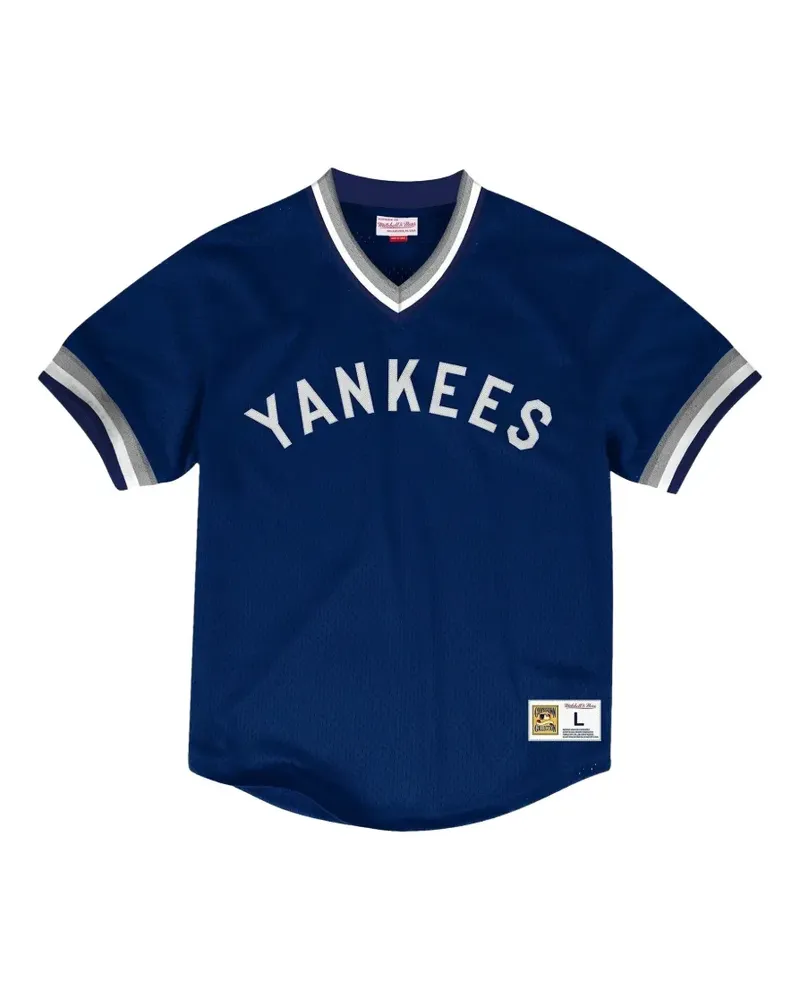Mitchell & Ness x MLB T-Shirt mit V-Ausschnitt - Blau Blau