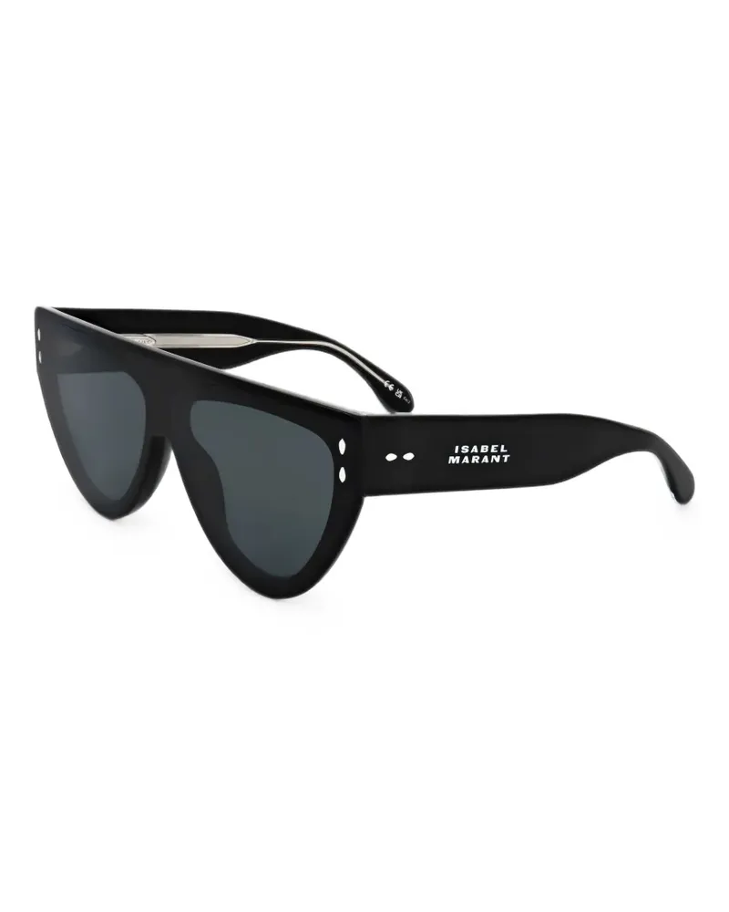 Isabel Marant Sonnenbrille mit geometrischem Gestell - Schwarz Schwarz