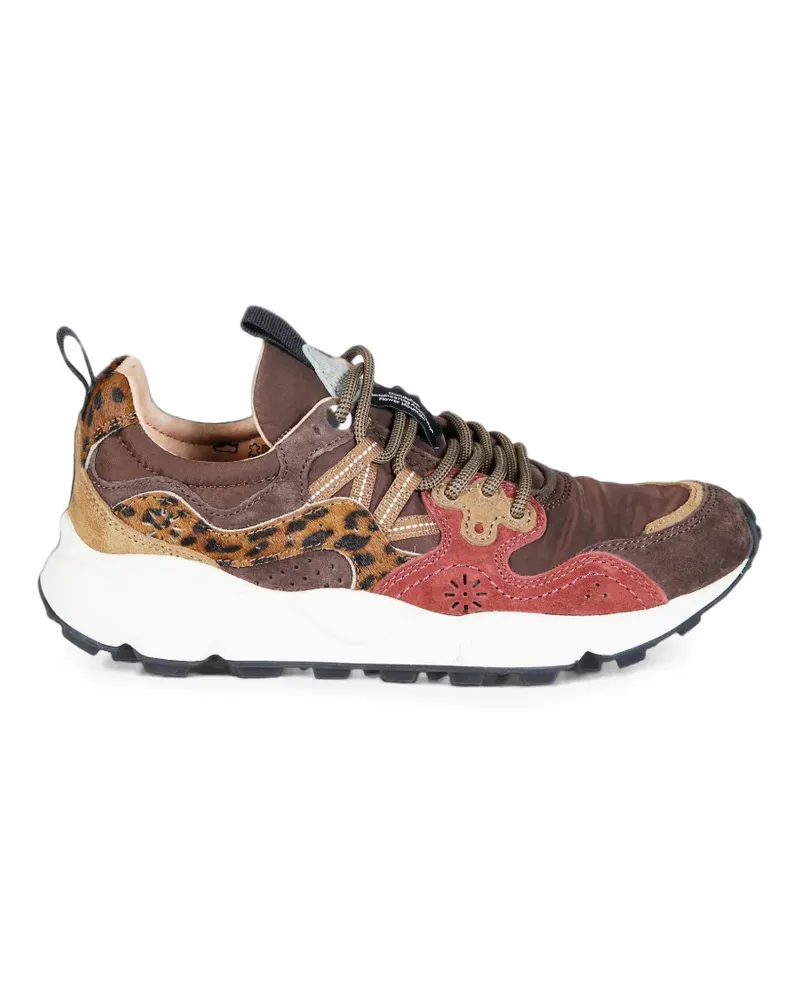 Flower MOUNTAIN Yamano 3 leopard-print sneakers - Braun Braun