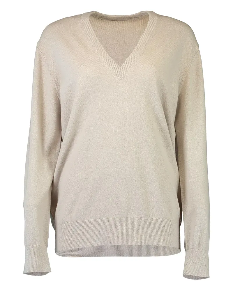 Michael Kors V-neck long-sleeve sweater - Nude Nude