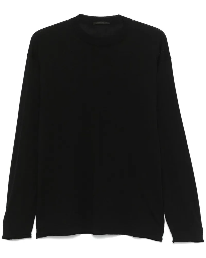 TRANSIT Pullover mit Rundhalsausschnitt - Schwarz Schwarz