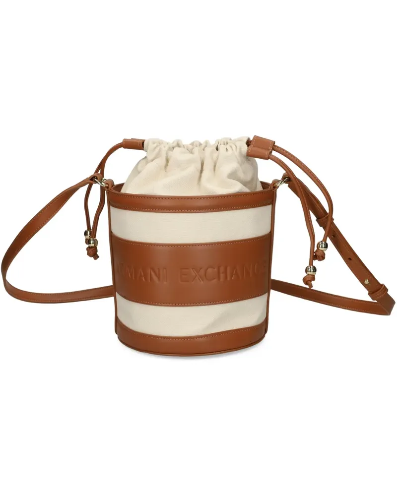 Armani Exchange drawstring-closure bucket bag - Nude Nude