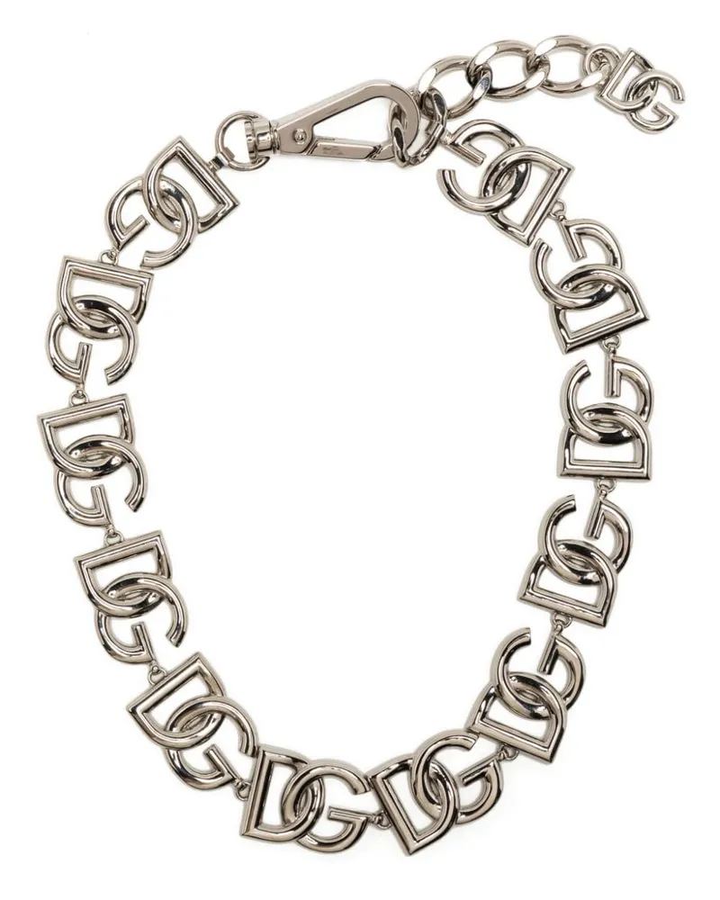 Dolce & Gabbana Choker mit Logo - Silber Silber
