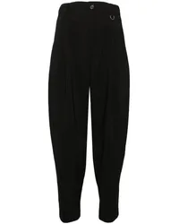 SONGZIO Plissierte Tapered-Hose Schwarz