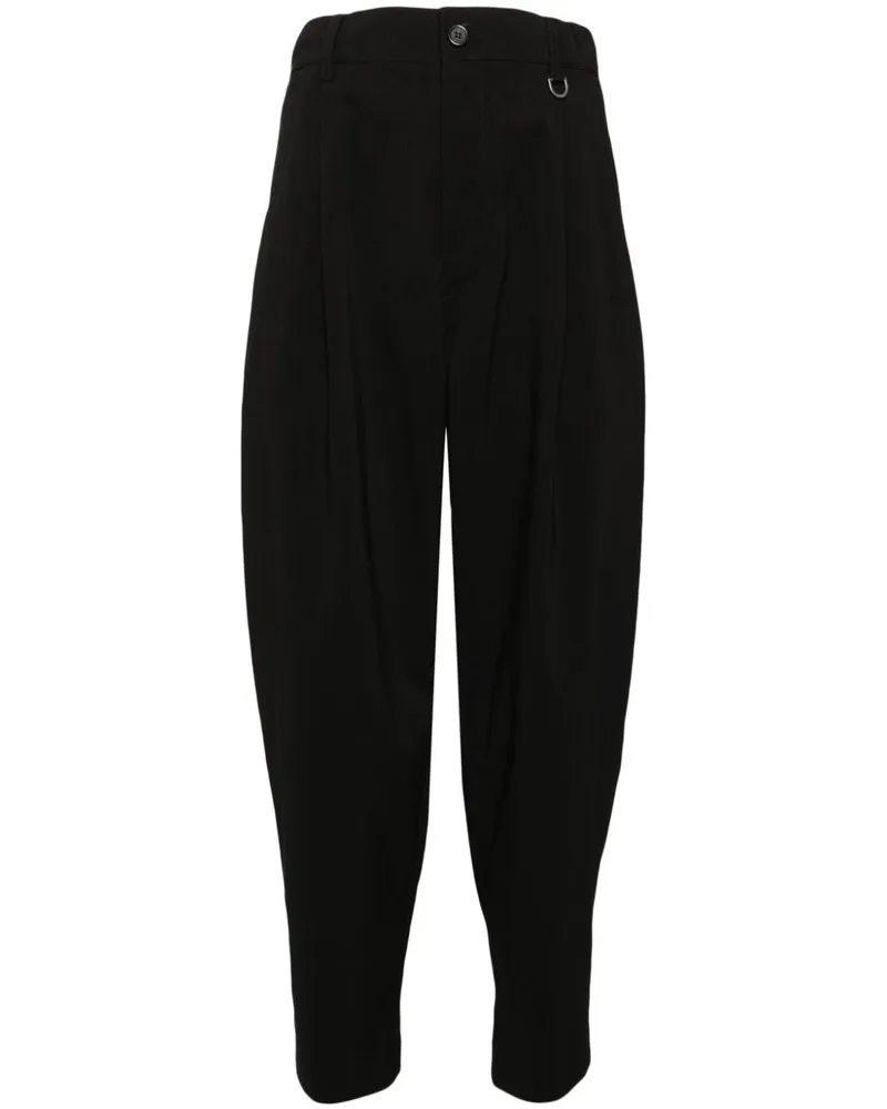 SONGZIO Plissierte Tapered-Hose - Schwarz Schwarz