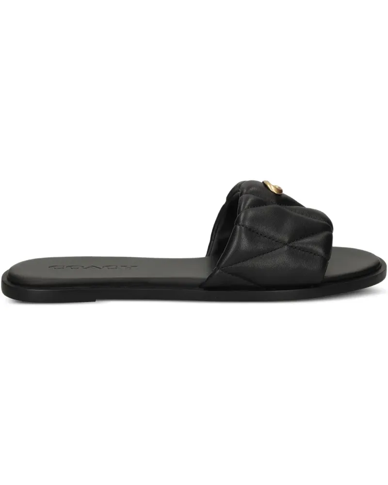 Coach quilted sandals - Schwarz Schwarz