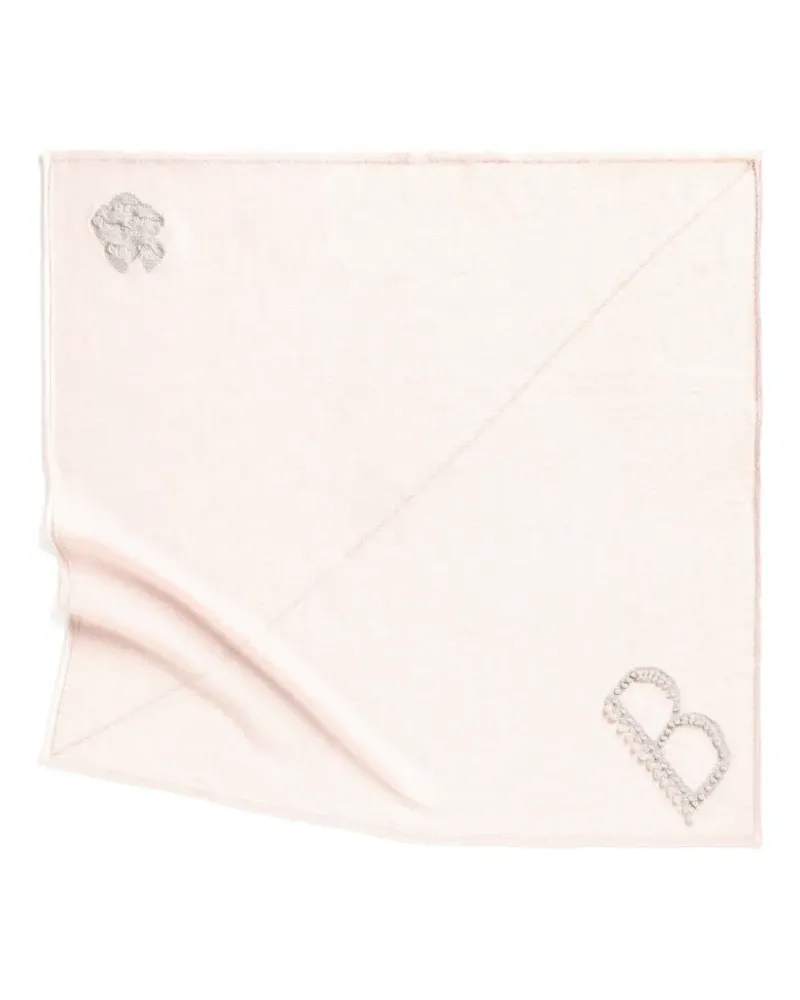 Barrie Kaschmirschal mit Logo - Rosa Rosa