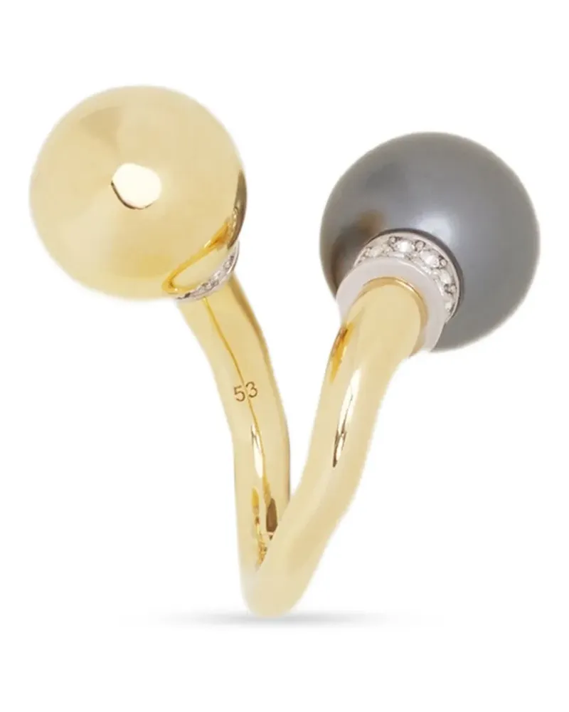 Lanvin Kugelring mit Kristallen - Gold Gold