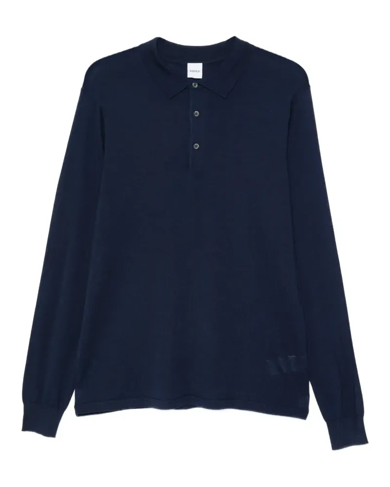 ASPESI Langärmeliges Poloshirt - Blau Blau