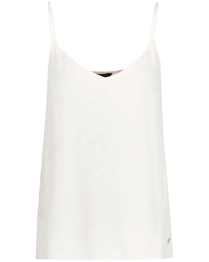 Armani Exchange Top mit Monogrammmuster - Weiß Weiß