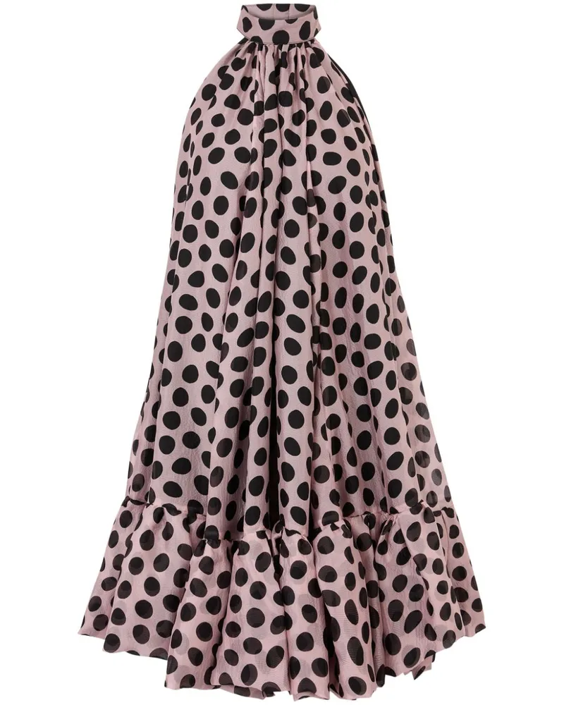 Nina Ricci Neckholder-Minikleid mit Schößchen - Rosa Rosa