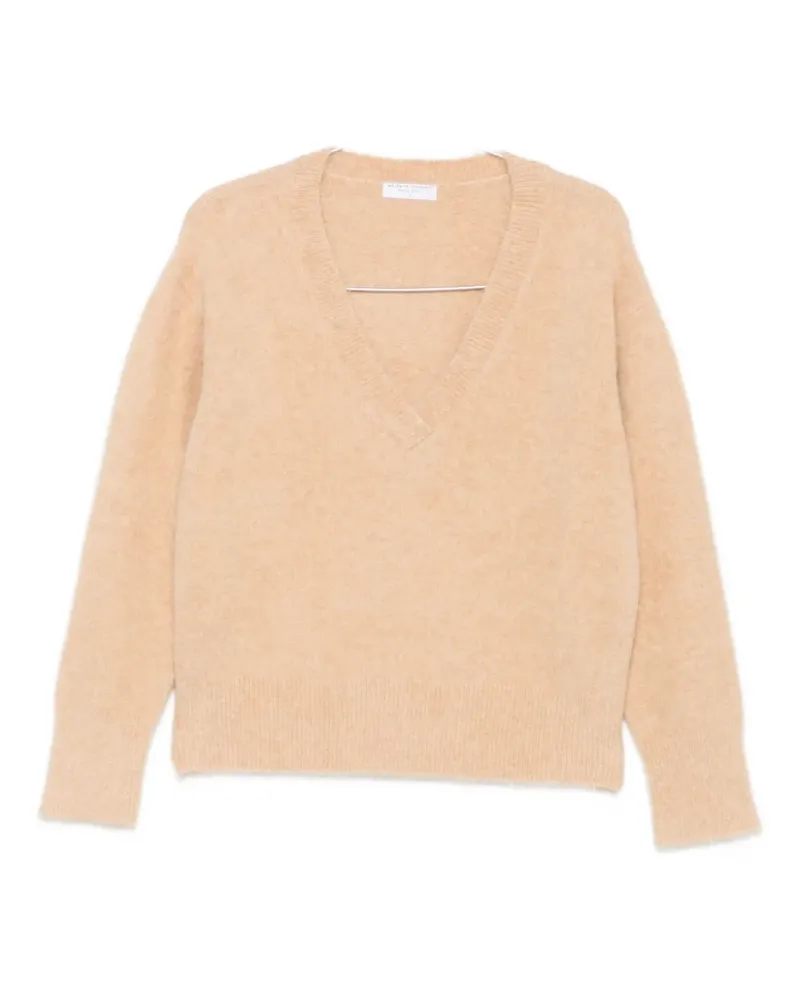 Majestic Pullover mit V-Ausschnitt - Nude Nude