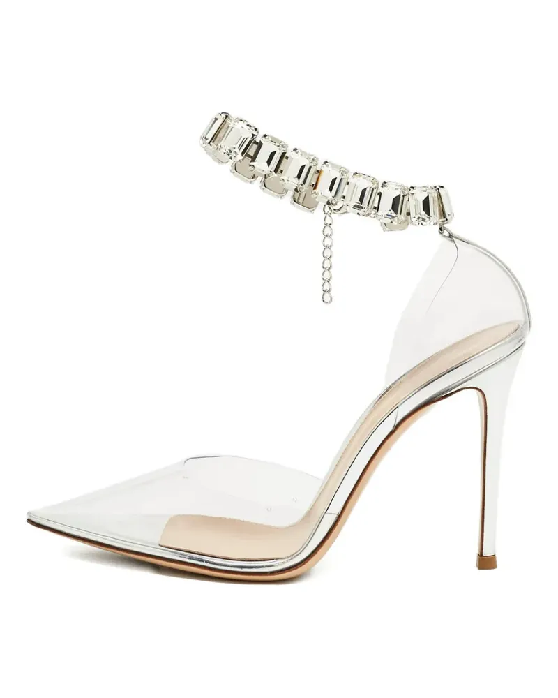 Gianvito Rossi crystal-embellished heels - Weiß Weiß