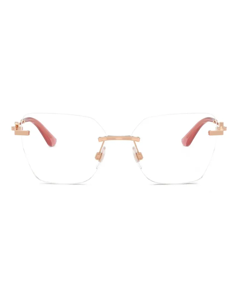 Dolce & Gabbana Geometrische Brille ohne Rahmen - Rosa Rosa