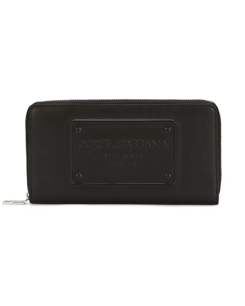 Dolce & Gabbana Portemonnaie mit Logo-Prägung - Schwarz Schwarz