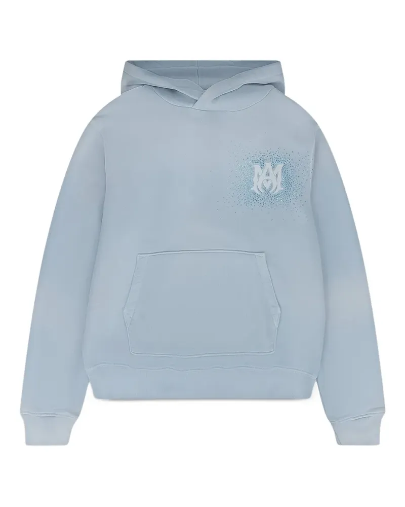 Amiri Crystal Burst patch-pocket hoodie - Blau Blau