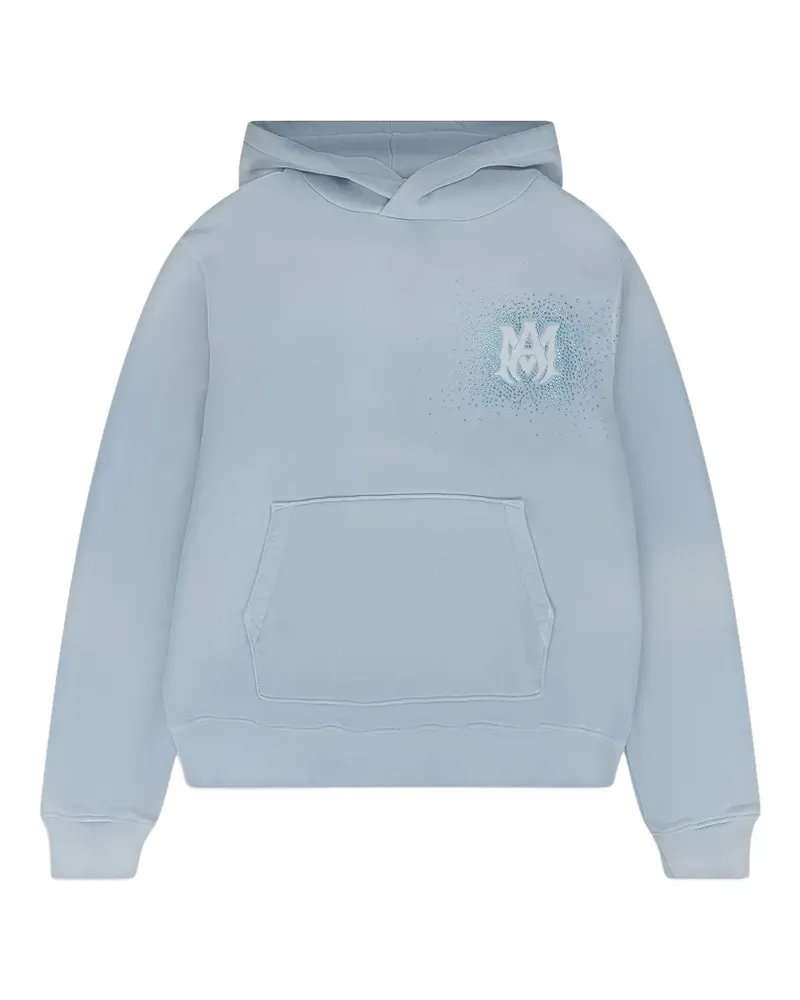 Amiri Crystal Burst patch-pocket hoodie - Blau Blau