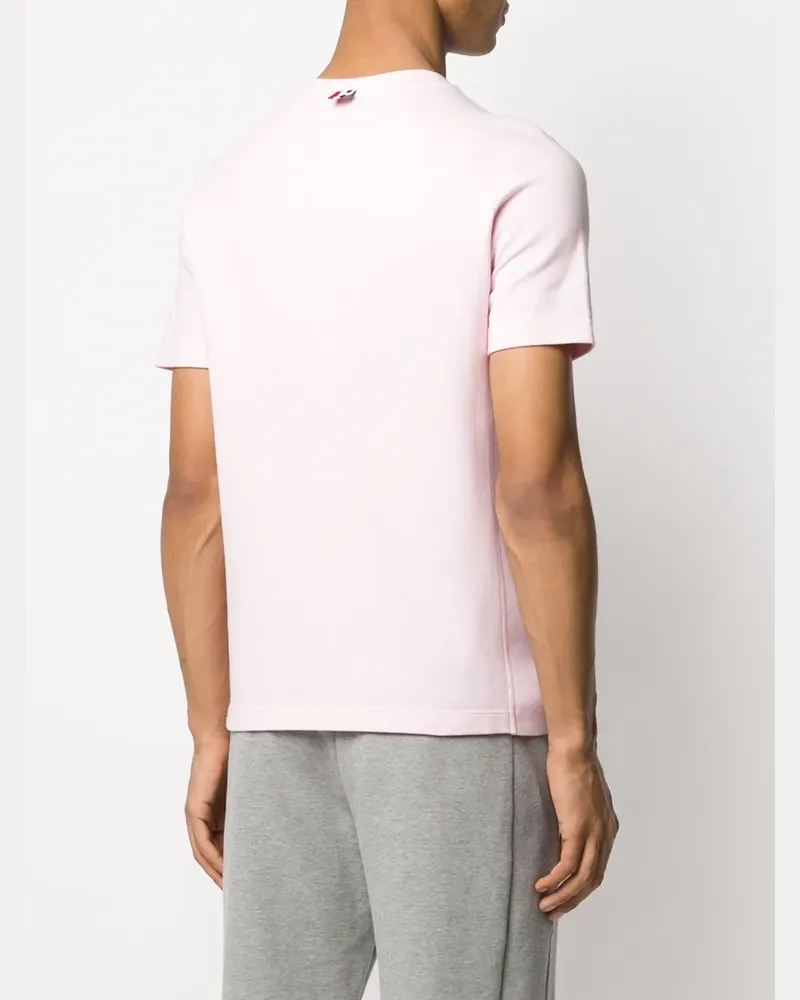 Thom Browne Pikee-T-Shirt mit Streifen - Rosa Rosa