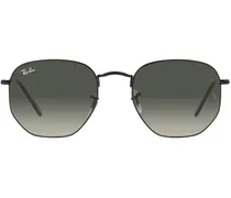 Oversized-Sonnenbrille mit Logo - Schwarz