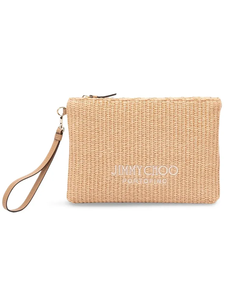 Jimmy Choo zipped flat pouch - Nude Nude